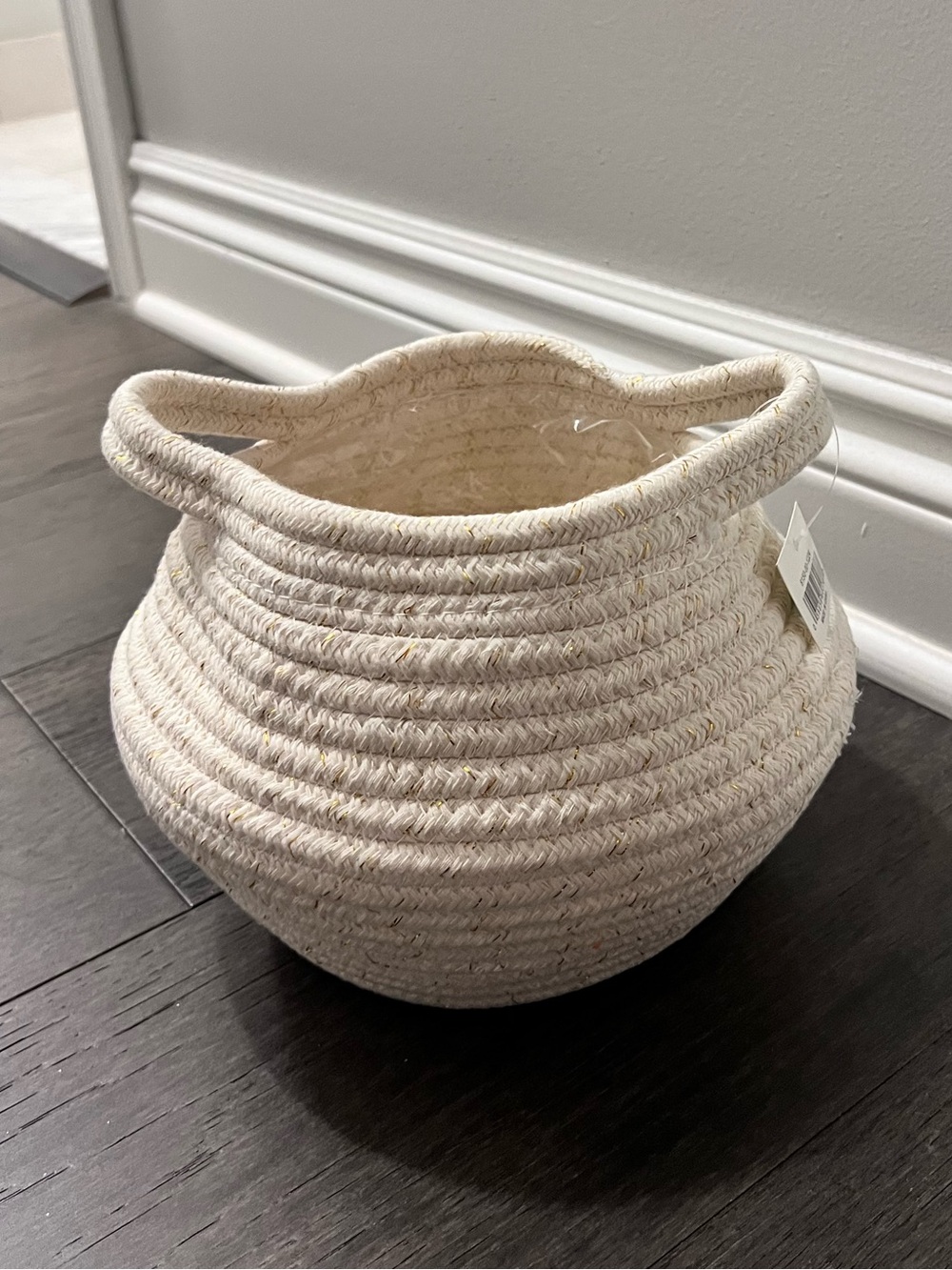 Cream Rope Gift Basket or Decorative Home Accent
